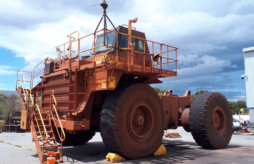 Cat 785D Off Highway Truck being dismantled