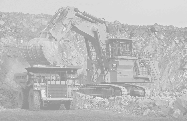 Heavy machinery excavator with 785B housing component.